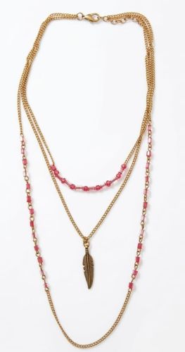 Gold Plated Metal Layered Necklace