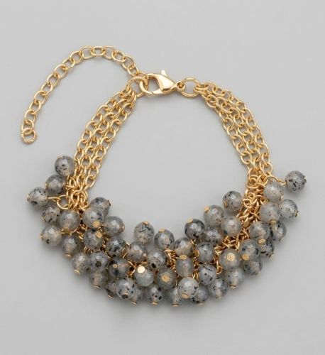 Gold Plated Multi Strand Beaded Bracelet