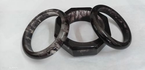 Handcrafted Black Resin Bangle