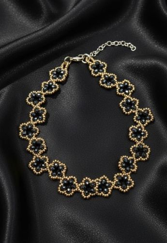 Handmade Floral Beaded Necklace