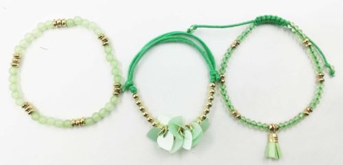 Mint Green Beaded Bracelet Set