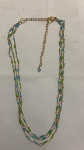 Multi Layer Glass Beaded Necklace