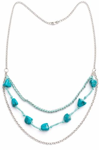 Multi Layered Turquoise Stone Necklace