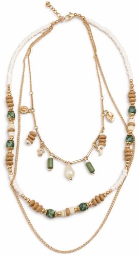 Multilayered Metallic Gold Boho Necklace