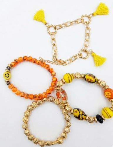 Yellow Poppy Bracelet Set