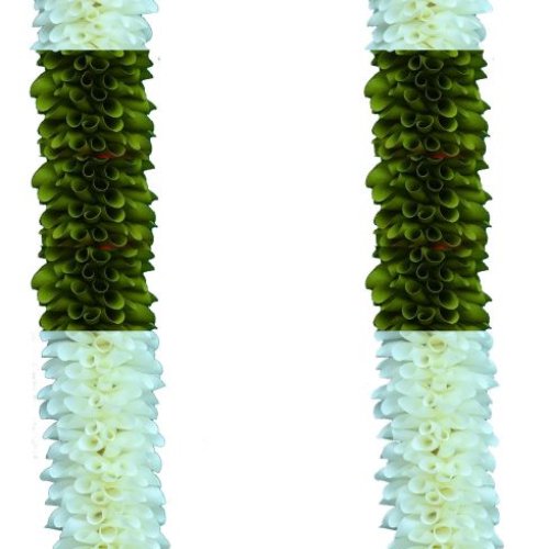 Red, White, Greenplastic Wooden Beads Garland