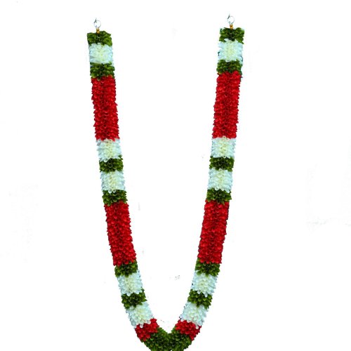 Green White Green Red Plastic Beads Garland