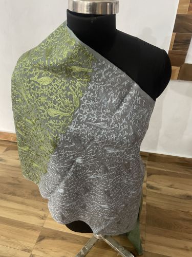 Cashmere Wool Yarn Dyed Stole