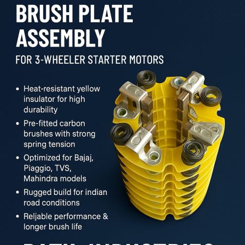 Armature Assembly 3w4s Carbon Brush Plate