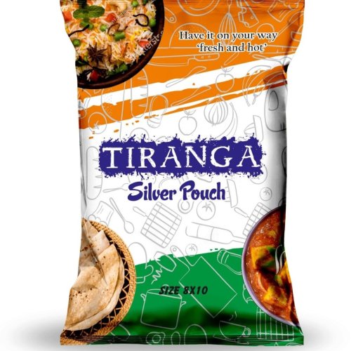 Tiranga Silver Pouch (Full Size) 90 Pieces Packing