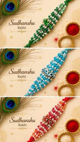 Stone Work Thread Rakhi