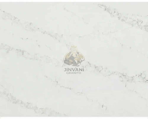 White Polished Statuario Quartz Stone Slab