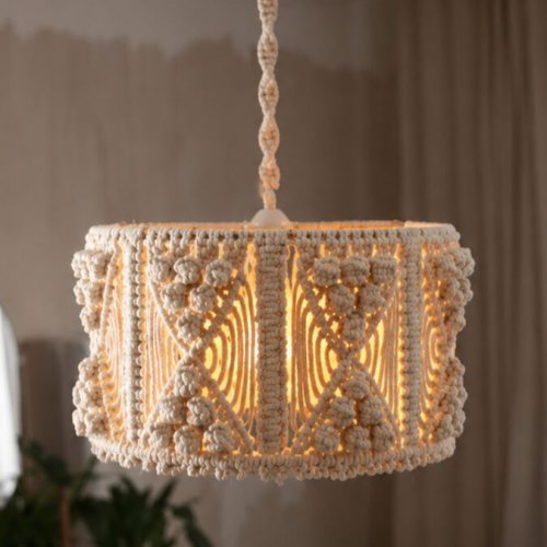 Handcrafted Macrame Pendant Ceiling Lamp Shade