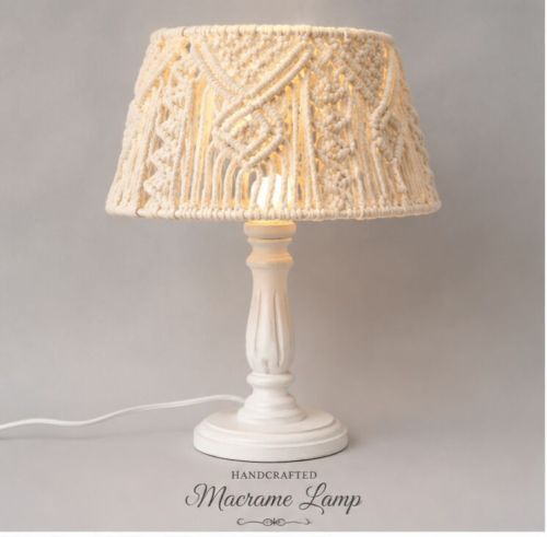 Handcrafted Macrame Table Lamp