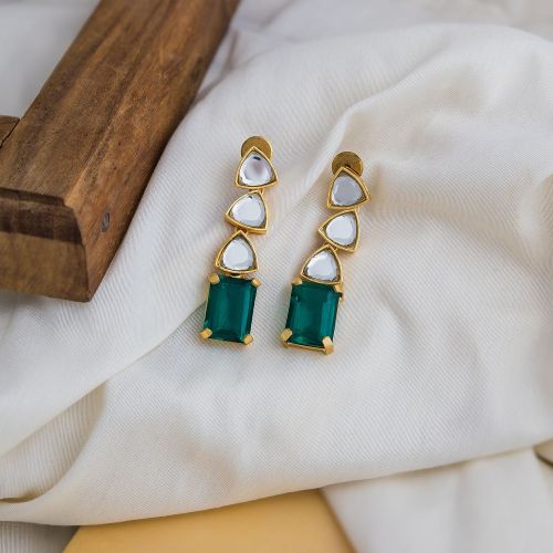 Abstract Sculptural Gold Plated Statement Earrings