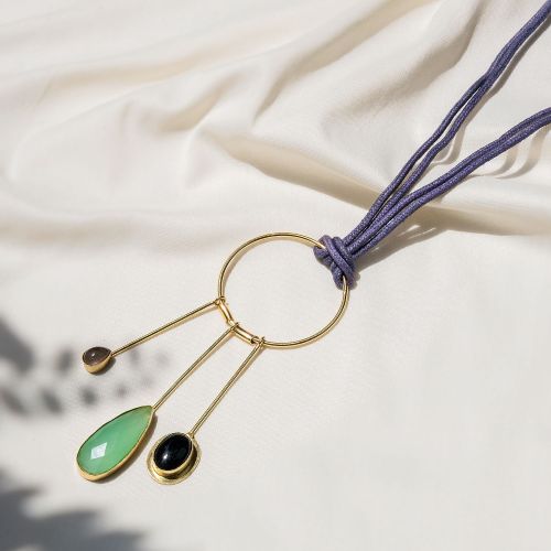 Handmade Brass Hoop Necklace