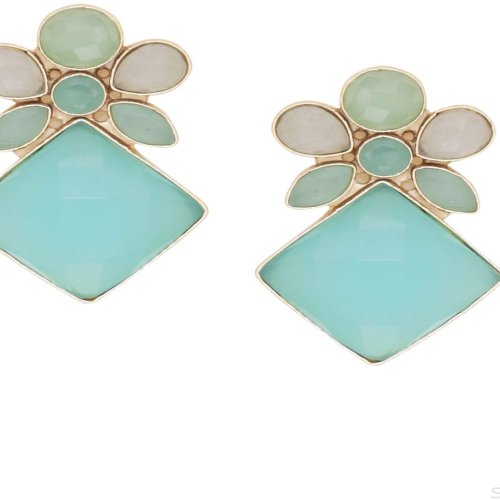 Majestic Emerald-Cut Green Statement Earring