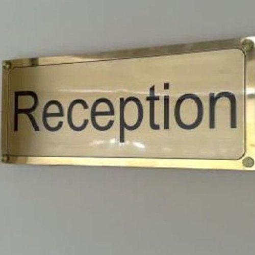 Brass Reception Signage