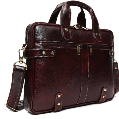 Dark Brown Executive Leather Laptop Bag
