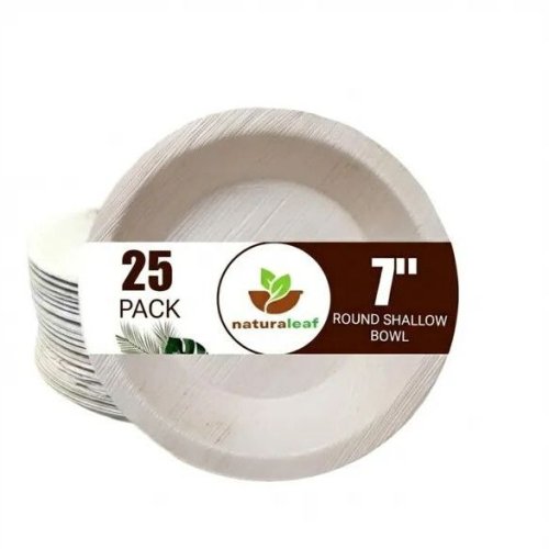 7 Inch Plain Round Areca Leaf Plates
