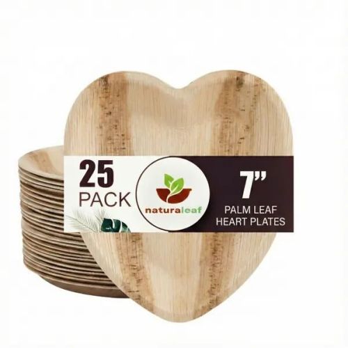 Heart Shape Areca Leaf Plates