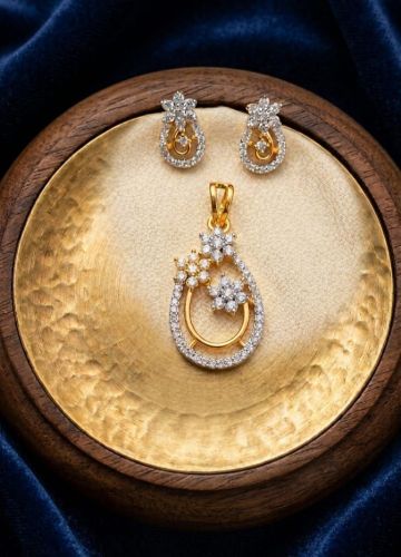 American Diamond Lightweight Pendant Set