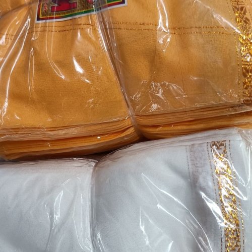 Golden Zari Border Dhoti