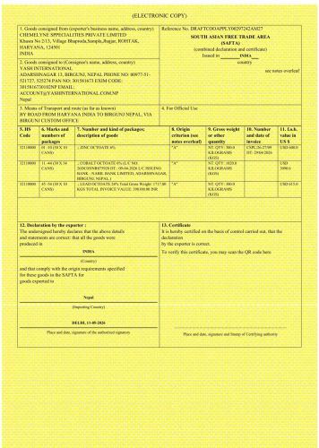 safta certificate service