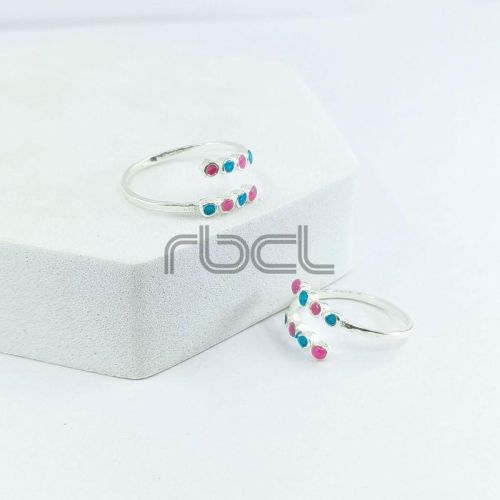 Enamel Four Bulb Toe Ring