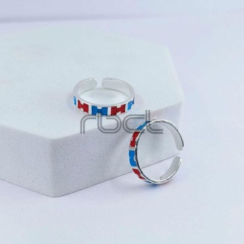 Enamel H Shape Toe Ring