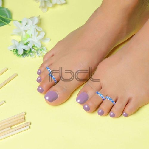 Enamel Peacock Toe Ring