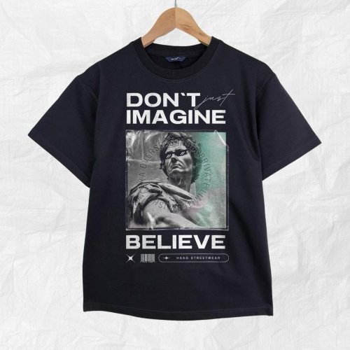 Black Cotton Men Drop Shoulder T Shirt