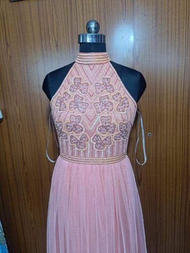 Pink Embellished Maxi Gown