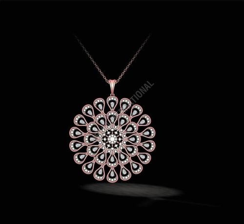 18K Gold Diamond Pendant Chain