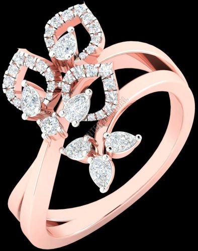 Unique Rose Gold Diamond Ring