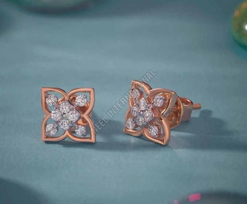 Rose Gold Diamond Women Earring