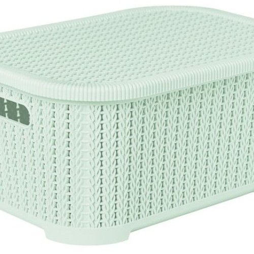 Mint Green Knitted Storage Box