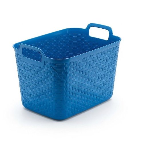 Woven Design Plastic Storage Basket