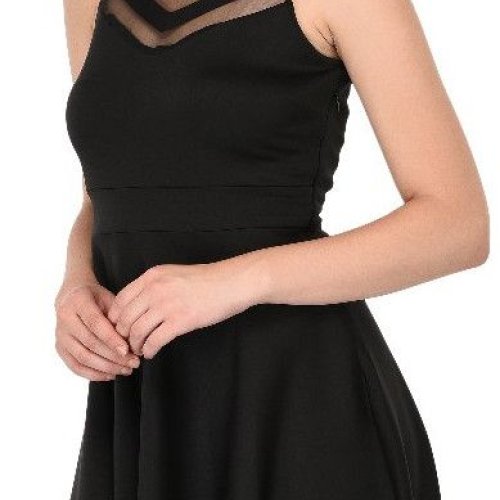 Ladies Black One Piece Short Dress