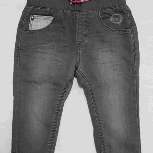 Mat Black Stretched Baby Denim Jeans