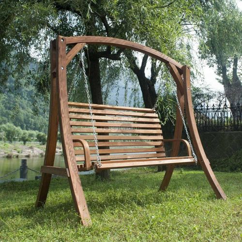Modern Hanging Wood Swing Chair