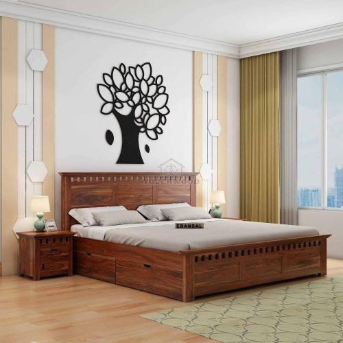 Teak Wood King Size Bed