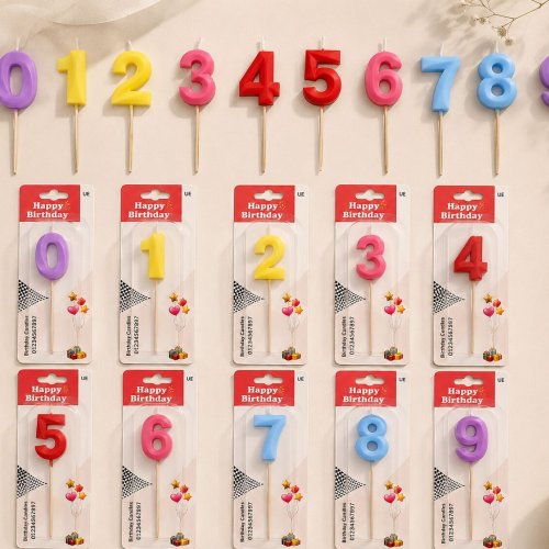 Colorful Soy Wax Birthday Number Candles
