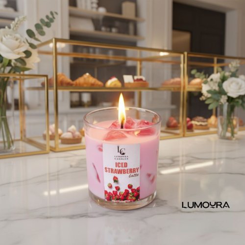 Strawberry Iced Latte Jar Candle