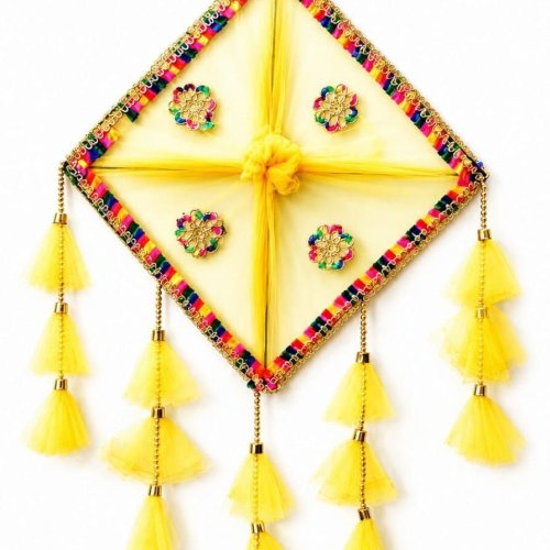 Handmade Multicolor Net Kite Wall Hanging