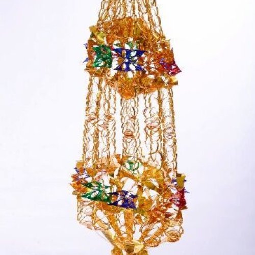 Metallic Tinsel Film Hanging Chandelier