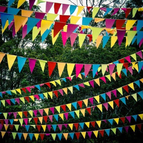 Multi Color Paper Bunting Flag