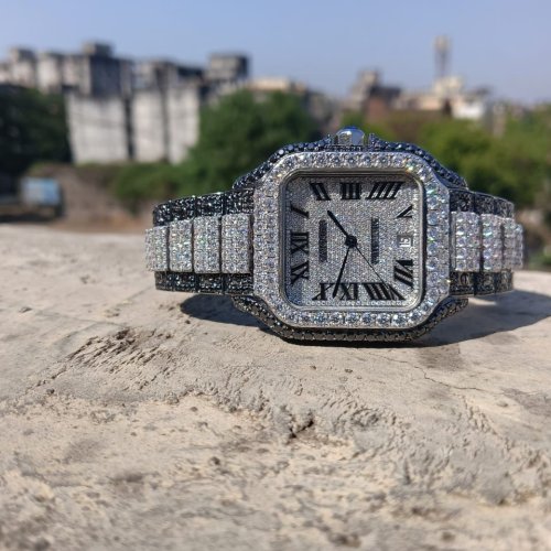 Cartier Santos Diamond Automatic Watch