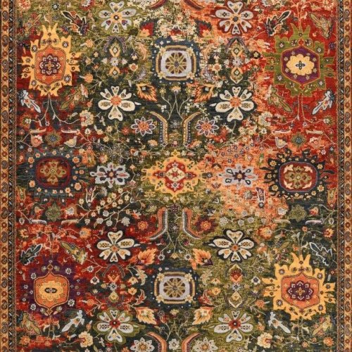 Hand Knotted Floral Heritage Wool Rug