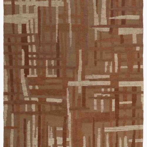 Hand Knotted Labyrinth Abstract Wool Rug